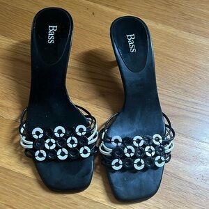 Bass black and white sandals